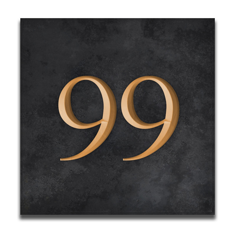 Velia 17.78cm H Stone House Number, 99, Gold