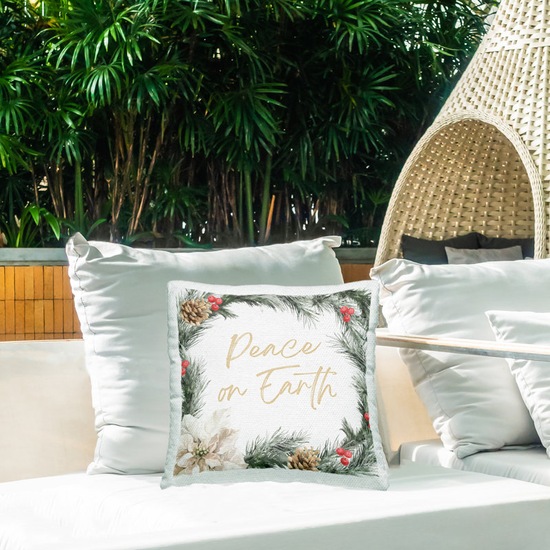 Housse et insert de coussin décoratif carré en polyester pour l'intérieur et l'extérieur