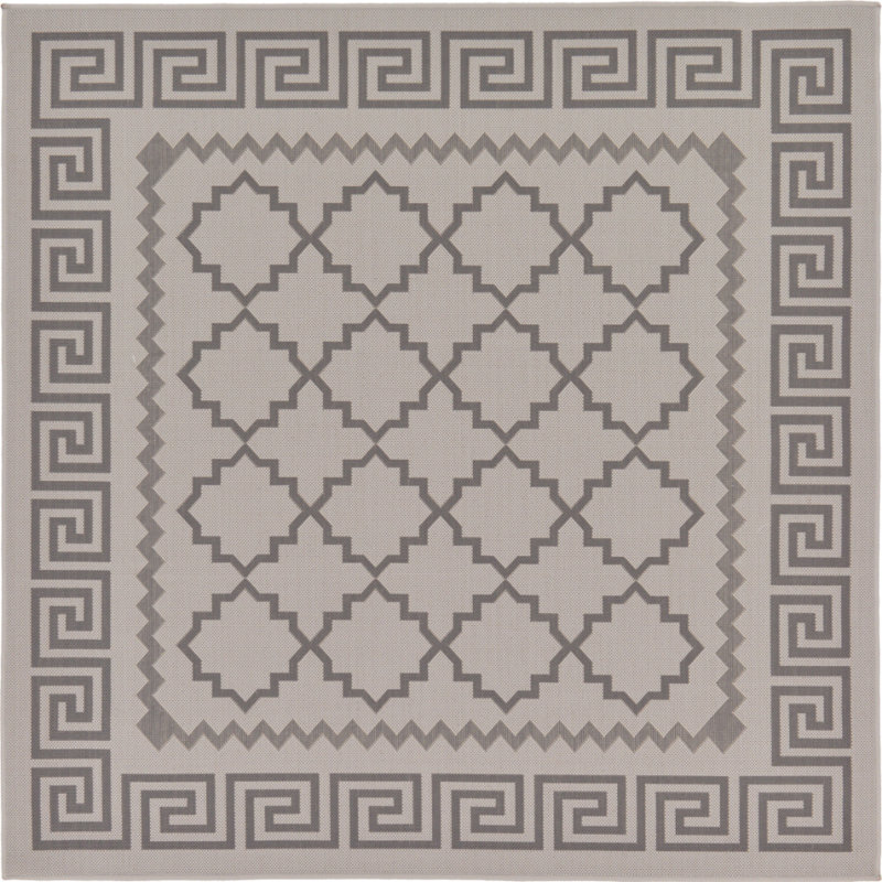 Hancock Geometric Indoor / Outdoor Rug, Square 6'1"