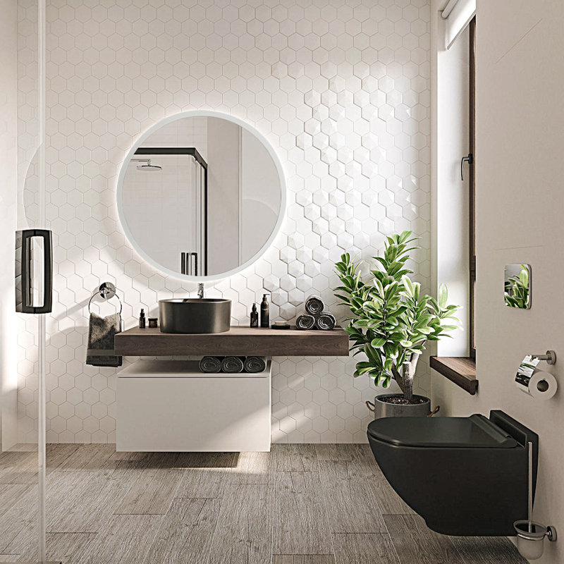 Miroir de salle de bain Vernida, Rond