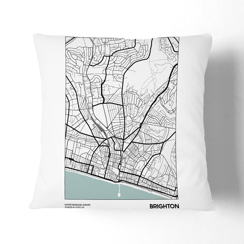 Square Cushion, 55cm H x 55cm W x 20cm D, Black