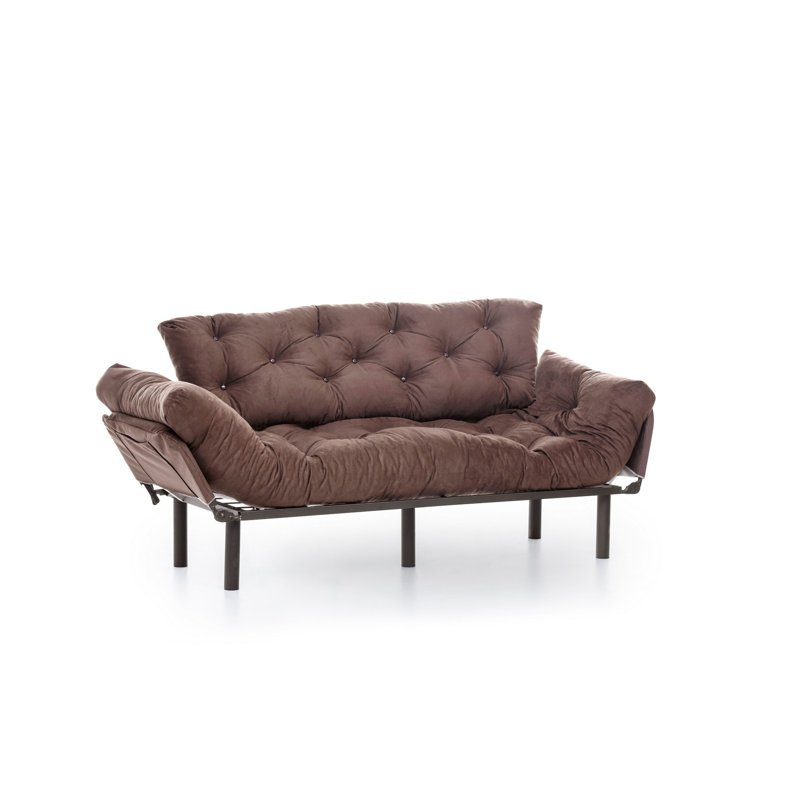 88.58" Upholstered Sleeper Sofa, Brown