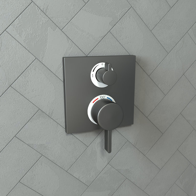 Garniture de robinet de douche Ecost, Chrome poli noir