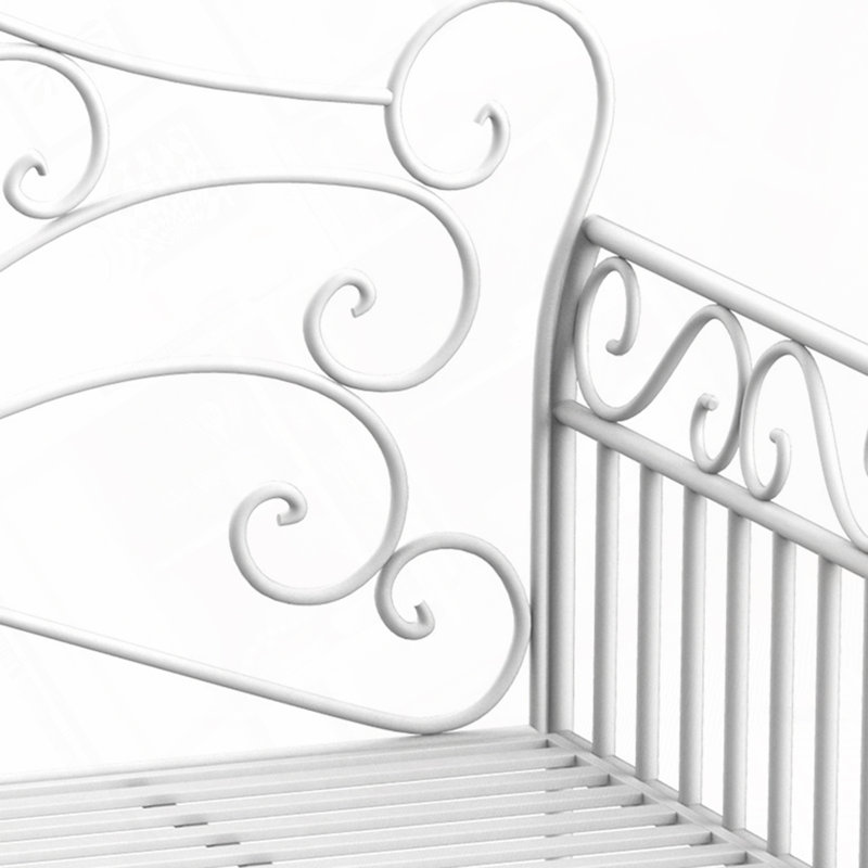 Banc de jardin 43 po, banc d'extérieur avec accoudoirs