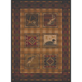 Tapis à bordure jaune Sayre