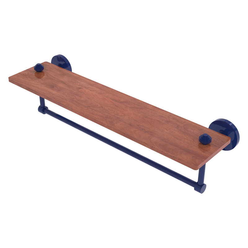 Tablette flottante avec barre à serviettes Southbeach, Bleu méditerranéen, H 4 po x l 22 po x P 5 po