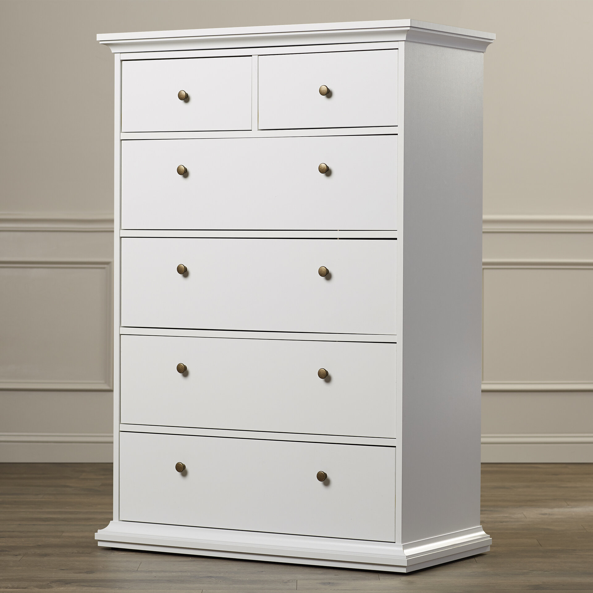 Peaceful Classics Tall Skinny Drawers for Small Spaces - Narrow Dresser  with 5 Drawer Storage Organizer - Amish Furniture Cabinet for Bathrooms