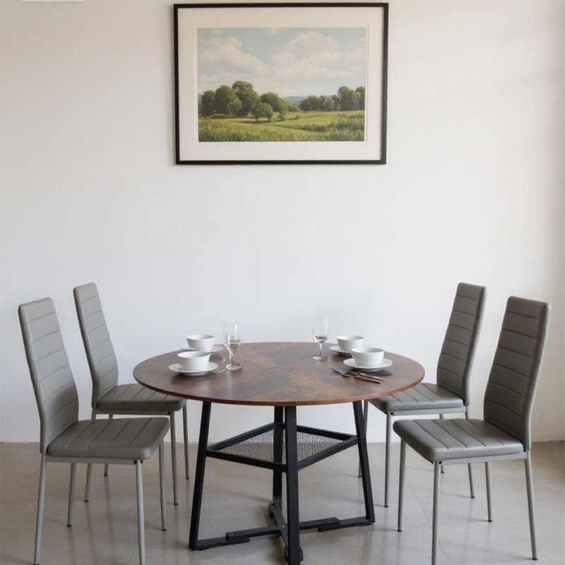 4 - Person Dining Set, Grey/Black