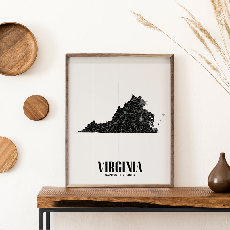 Virginia State Print, 16" W x 20" H