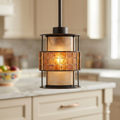 Luminaire suspendu cylindrique à 3 lumières Bashir