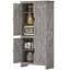 Armoire de cuisine 64 po, garde-manger et armoire de cuisine avec 3 tablettes réglables