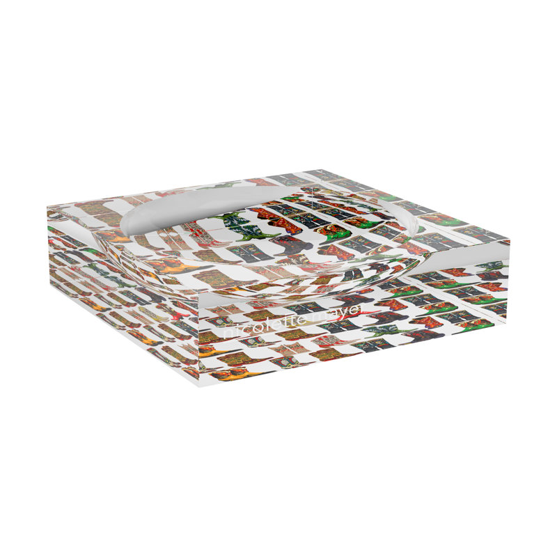 Cowgirl Boots Caliente Acrylic Candy Catchall Dish, 8"W x 8"D x 2"H