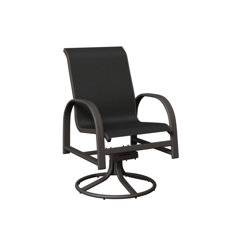 Chaise berçante berçante pivotante Berlin Gardens, Noir, Aluminium graphite moucheté