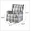 Fauteuil pivotant à accoudoirs roulés gris et blanc avec fauteuil coulissant