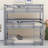 Detachable 3-Tier Bunk Bed Featuring Dual Staircases And Safety Guardrails-12387707