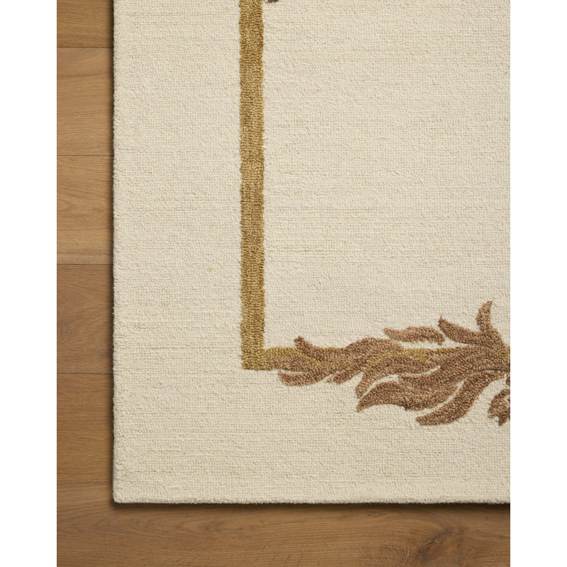 Brigette Romanek Romi Ivory / Spice Area Rug, Square 1'6"