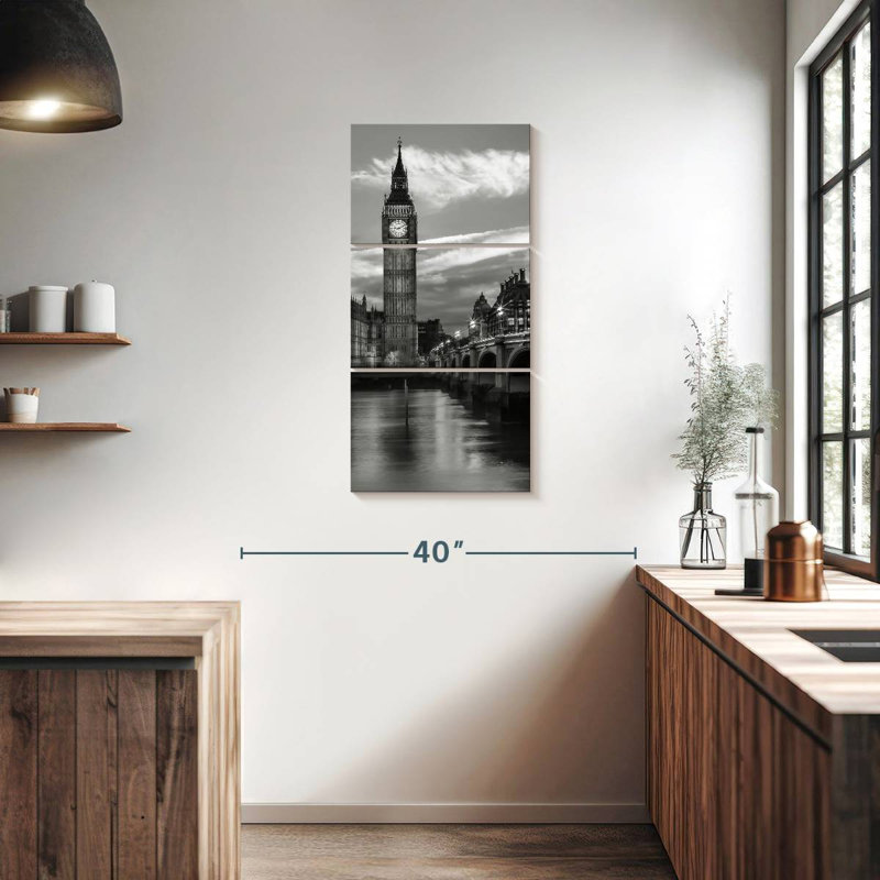 Soirée au pont de Westminster, H 38 po x l 18 po