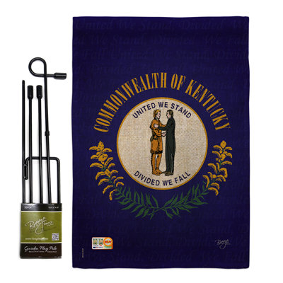 Double Sided 18.5'' H x 13'' W Burlap Flag Set