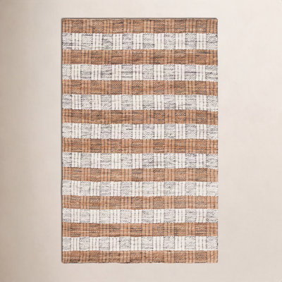 Hand-Woven Striped Performance Rug