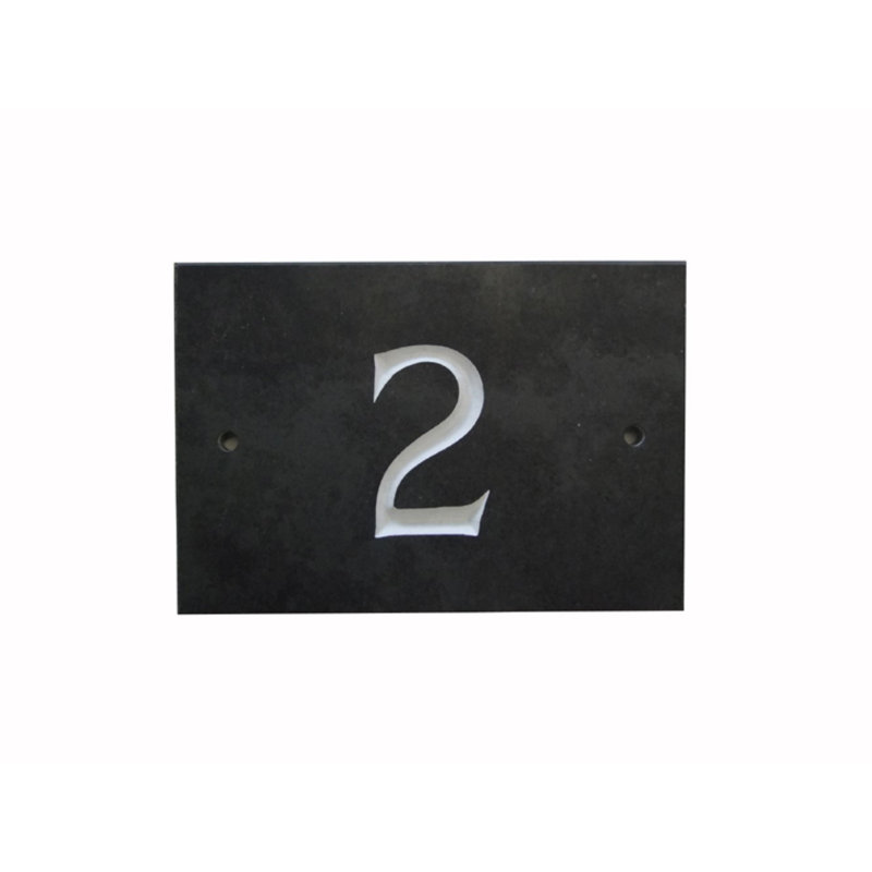 Odacia 10cm H Stone House Number, Black, 2