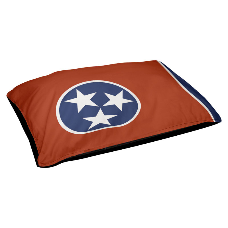 Coussin stylisé tennessee flag Burien, L 42 po x l 52 po, Noir