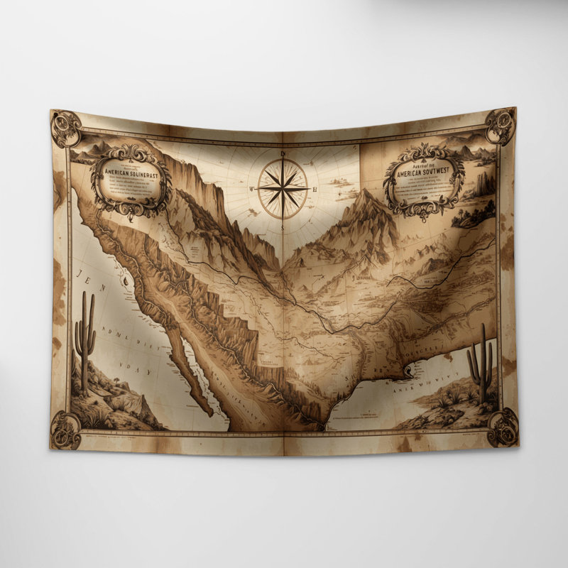 Tapisserie murale Southwestern Cowboy Old West, 26 po x 36 po