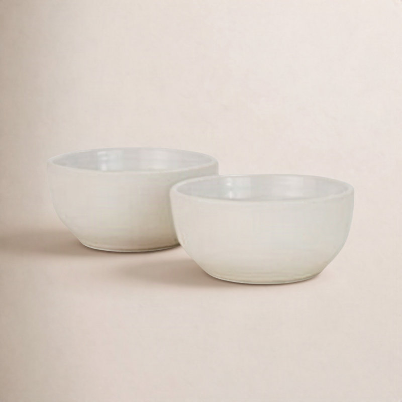 Frej Stoneware Dessert Bowl, Bone