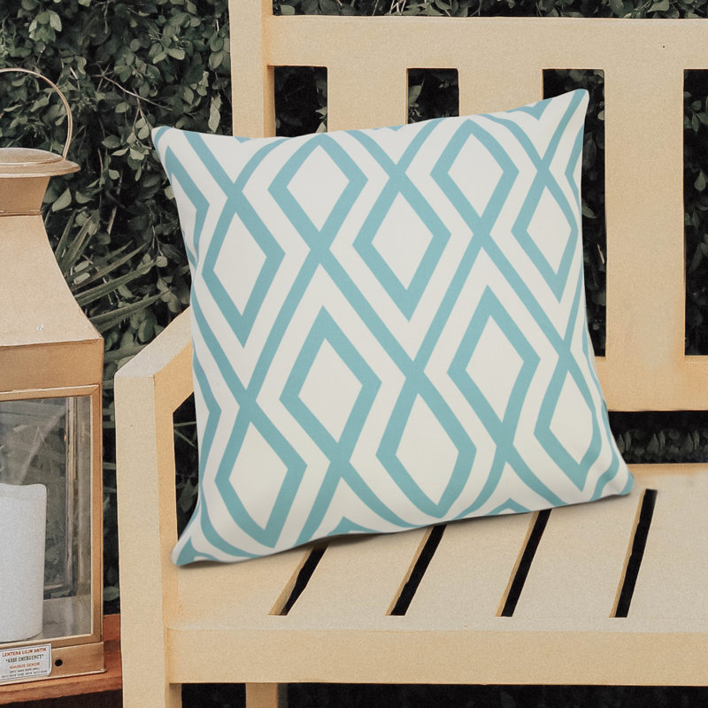 Contemporary Diamond Indoor/Outdoor Throw Pillow