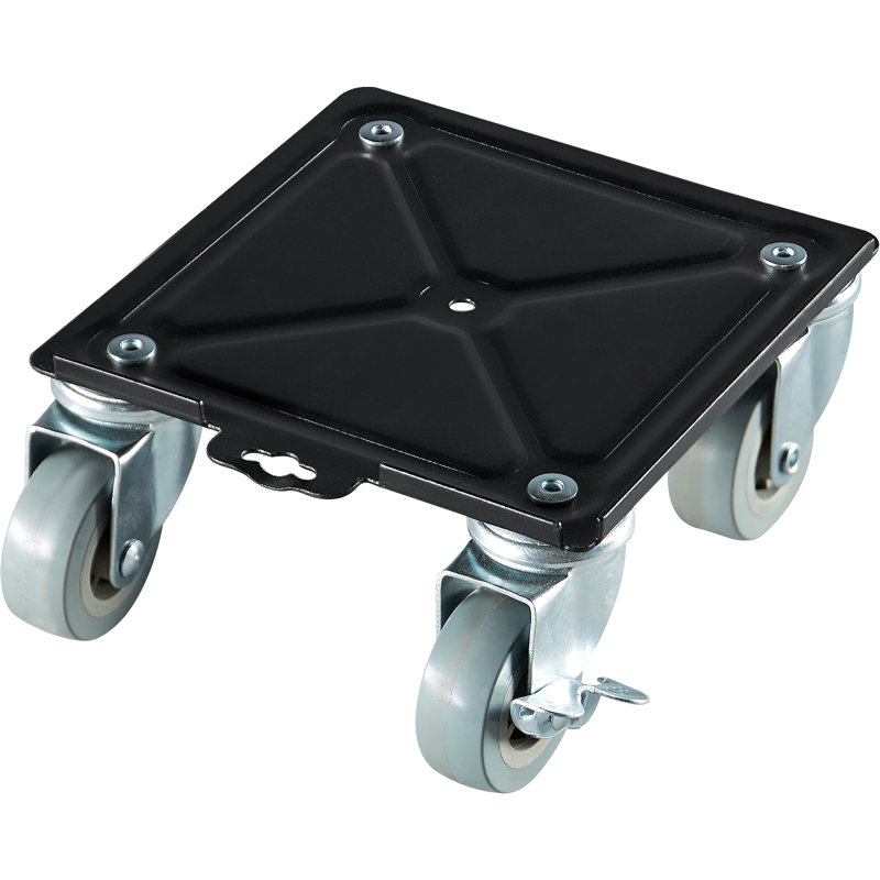1000 lb Chariot à capacité, Noir, H 3 po x l 6 po x P 6 po