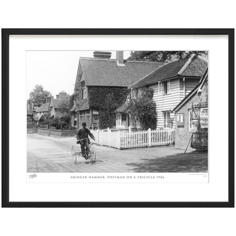 Abinger Hammer, Postman On A Tricycle 1906 by Francis Frith - Single Picture Frame Print, 28cm H x 36cm W x 2.3cm D