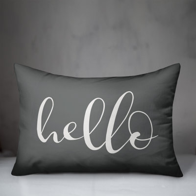  Hello Outdoor Rectangular Pillow Cover & Insert
