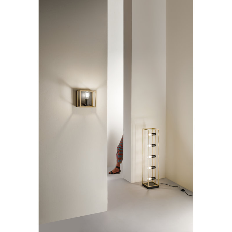 Latoyla 200cm Black/Gold Column Floor Lamp