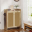 Armoire à chaussures 42,5 po en rotin avec portes-401622219