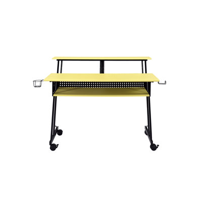 Bureau de studio de musique à finition jaune et noir suitor (sans la chaise de bureau)