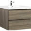 Meuble-lavabo 30 po avec lavabo, casier de tiroir à la mode, comptoir en résine, tiroirs à fermeture silencieuse, lavabo moderne à jeton gris cendré 30 po, unité de casier, comptoir de lavabo, nature
