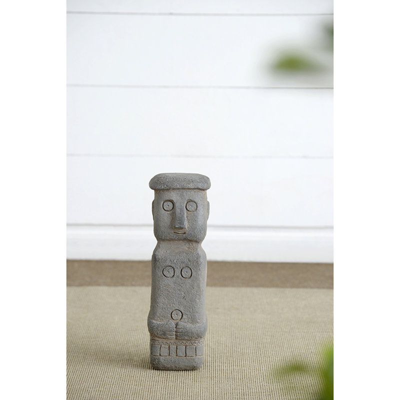 Statue 12,6 "en résine de style tribal antique pour jardin et maison
