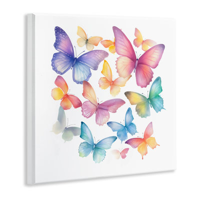 Plaque murale Rainbow Butterflies Rabble, design par Creative Studio