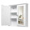 Ashby Wall Mounted Wooden Bathroom Mirror Cabinet - White