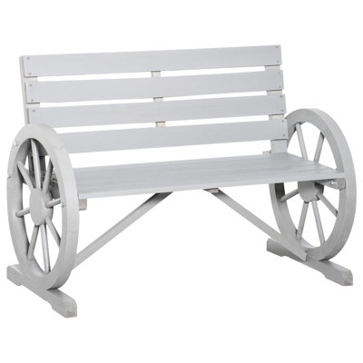 Banc à roulettes en bois