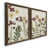 Toile avec cadre en noyer