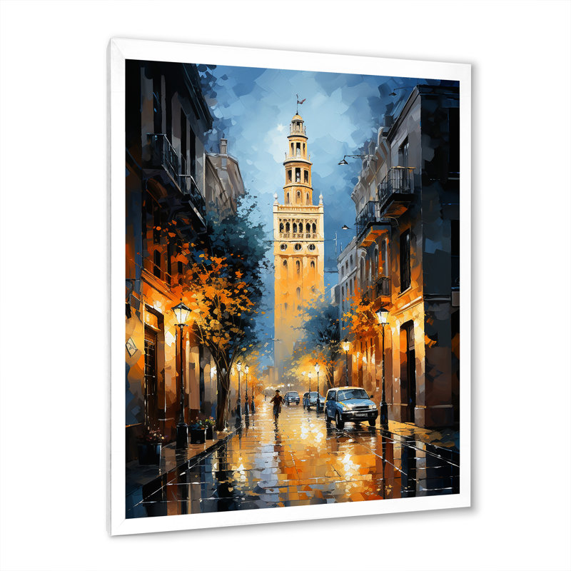 Giralda I, Espagne, Espagne - impression, H 20 po x l 12 po x P 1 po, Cadre photo blanc