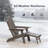 HDPE Foldable Outdoor Adirondack Chair 3-Postion Adjustable with Retractable Ottoman & All-Weather Outdoor Chair for Garden, Lawn & Porch-570004666