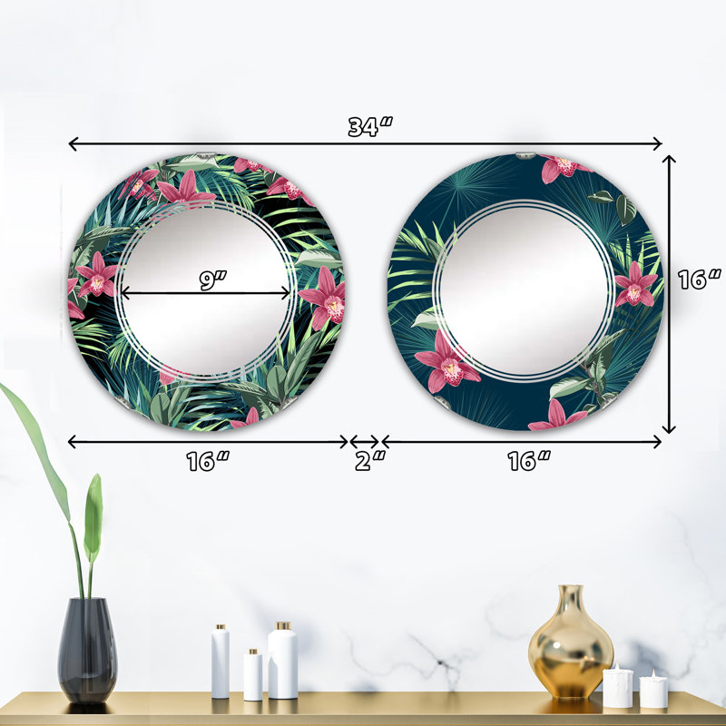 Ensemble de 2 miroirs sans cadre