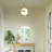 1-E12 Light Brushed Gold Finished Glass Shade Flush Mount Light Fixture