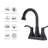 2-handle 4 Inch 360° Swivel High-arc Spout Lavatory Vanity Faucets Set-115803828