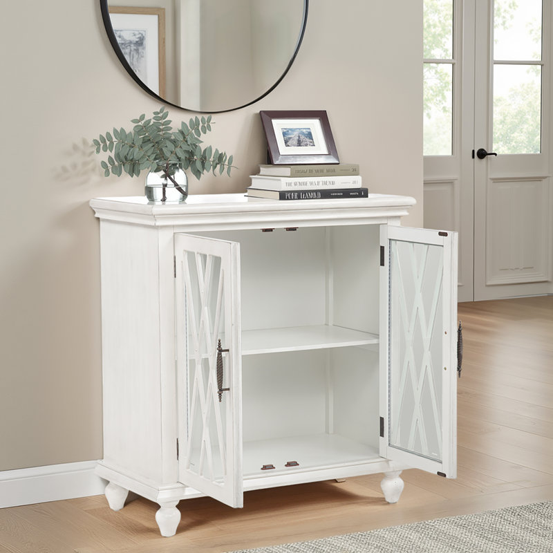 Elliann Gray 2 Door Cabinet, Off White