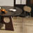 Black Brown Retro Three-dimensional Round Table-523921214