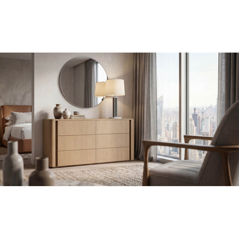 Lisbon 6-Drawer Dresser, Natural