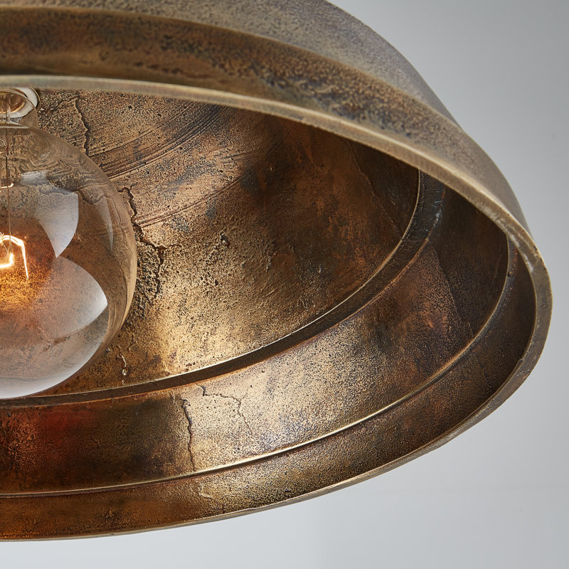 1 - Light Single Pendant, Oxidized Brass