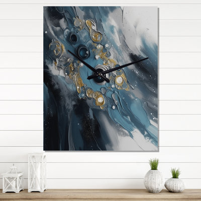 Ilysa - Horloge murale peinture abstraite